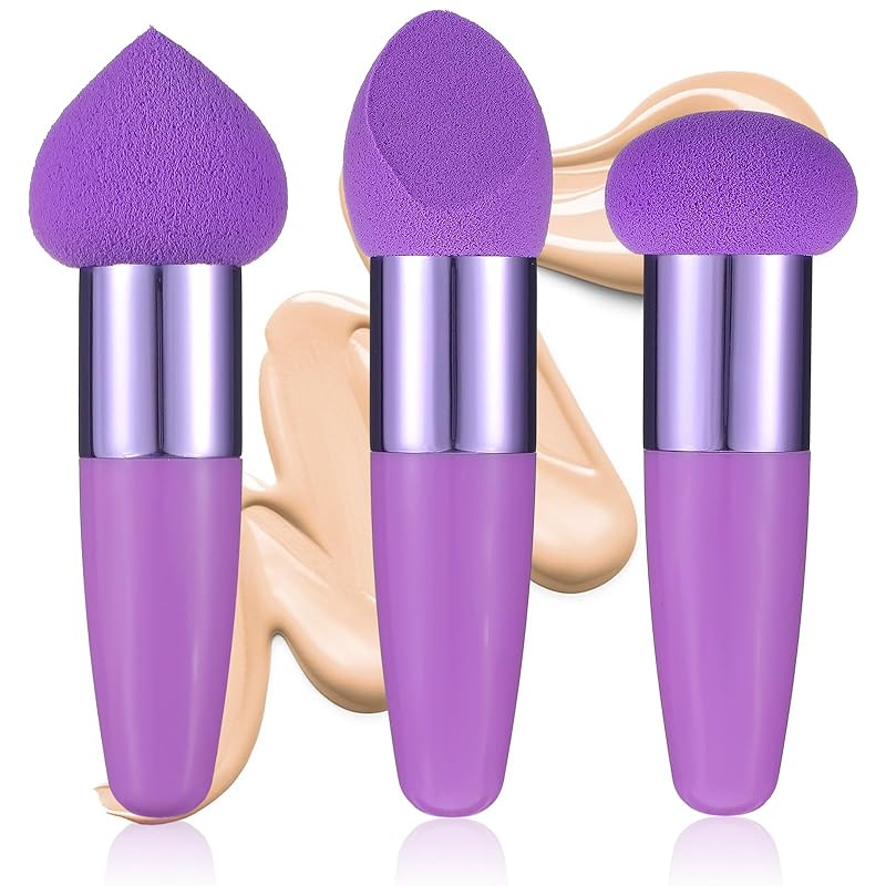 Sibba Makeup Brushes 3 PCS Powder Puff Beauty Blender Blending Sponge Coloring Concealer Applicator Foundation Setting Face Cosmetic Cosmetics