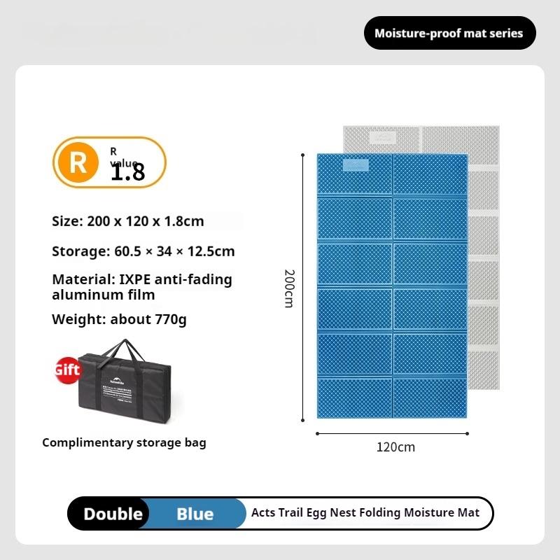 Naturehike R1.8 Egg Nest Mat Single Double Folding Widen Moisture-proof Sleeping Pad Outdoor Hiking Ultralight Mattress Portable