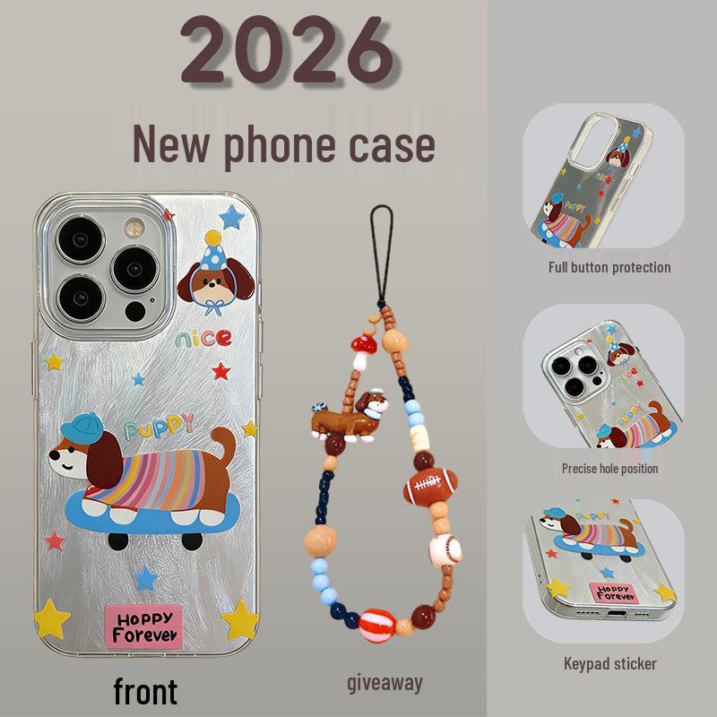 

Glossy Sausage Dog Apple 17/16 Pro Max Celebrity Phone Case with Lanyard 2026 Model iPhone 15 Pro Max