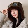 Fleece Lined Leopard Print Trapper Hat Warm Winter Hat  Snow Activities