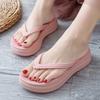 Heightening Platform Flip-flops Fairy Wind-cool Slippers 2024 Summer Thick-soled Slippers for Women To Wear Outside Women Shoes