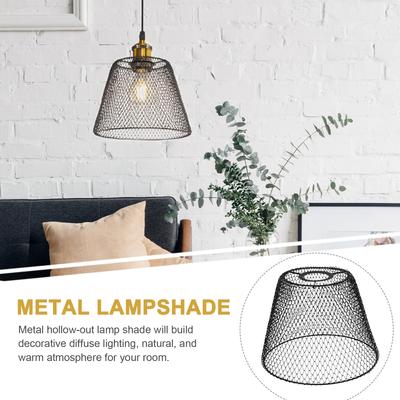 1Pcs Hanging Lamp Cover Metal Lampshade Decorative Ceiling Light Cover Simple Style Metal Hollow-Out Lamp Shade for Bedroom