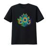 Damen Tropic Vogel Federn Zoo Tier Pfau T-Shirt vintage Gewaschen Grafik Lässig Designer-Kleidung Dehnbar