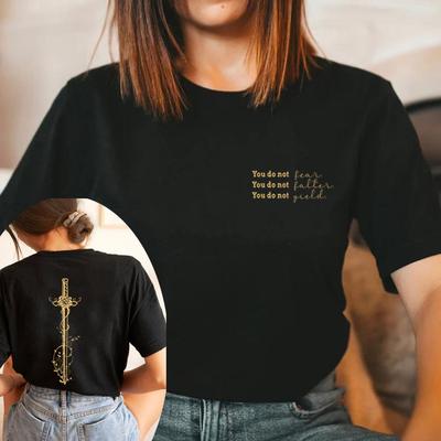 Koszulka „Nie poddajecie się” Koszulka „Tron ze szkła” Koszulka „Dwór cierni i róż” Koszulka „Dwór marzeń” Unisex Vintage Graphic Tess