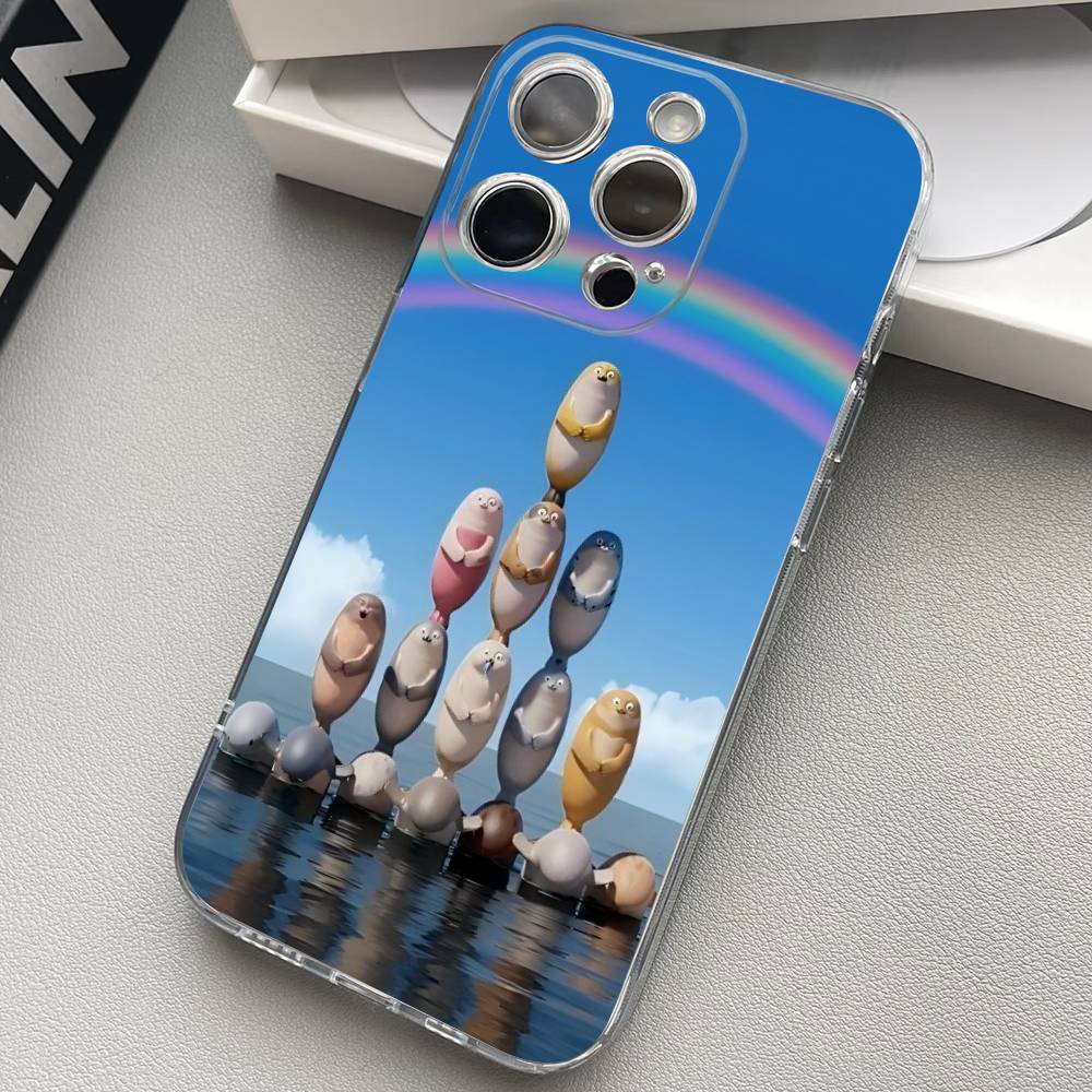 

Korean popular animation SEALOOK Silicone Phone Case Material For iPhone 17 16 15 11 12 13 14 Pro Max Mini Plus Soft TPU iPhone 14pro max