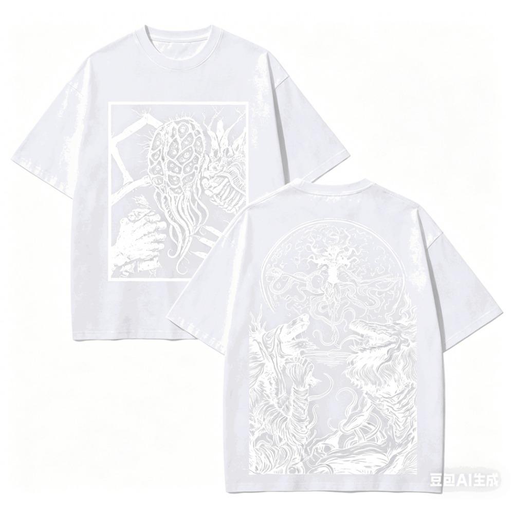 Bloodborne T Shirt Personality Clothes New Model Anime T-shirt Yearround Clothing Plus Size Unisex Streetwear Trendy Couples