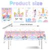 Unicorn Theme Tablecloth Party Supplies Birthday Decoration Tablecloth Disposable Pe Tablecloth Unicorn Tablecloth