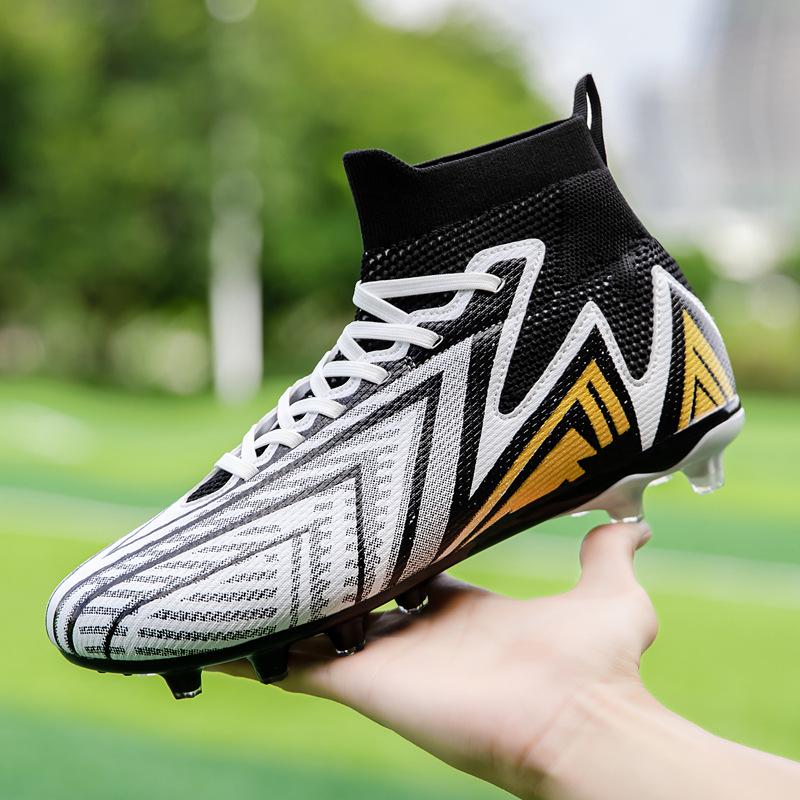 Herren Hochwertige Professionelle Trainingsfußballschuhe Rutschfeste Fußballschuhe Neues Design mit langen Stollen TPU Sommer Winter Frühling
