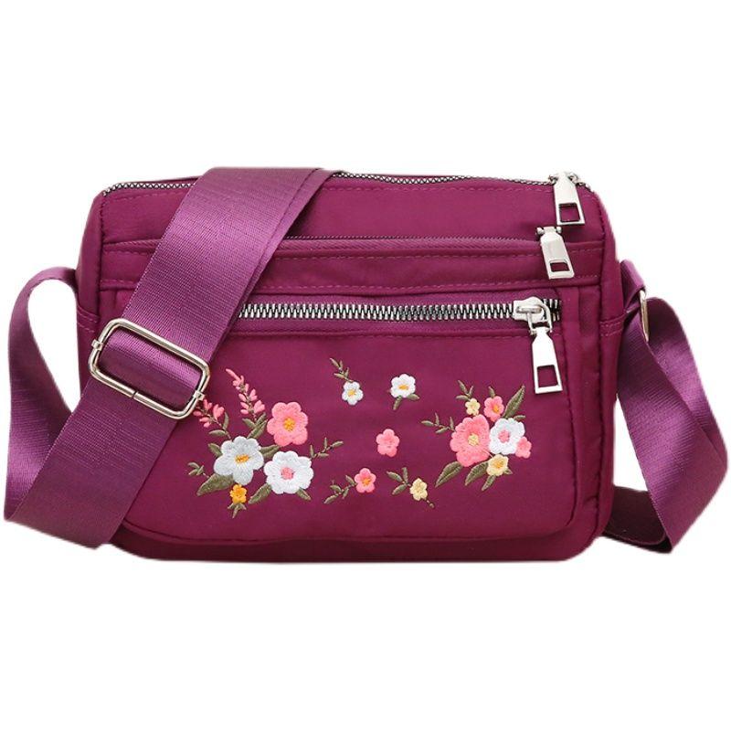 Mittelalterliche Muttertasche Umhängetasche Lässige Stofftasche Bestickter Rucksack Wasserdichtes Nylon Oxford-Gewebe Damentasche Schultertasche