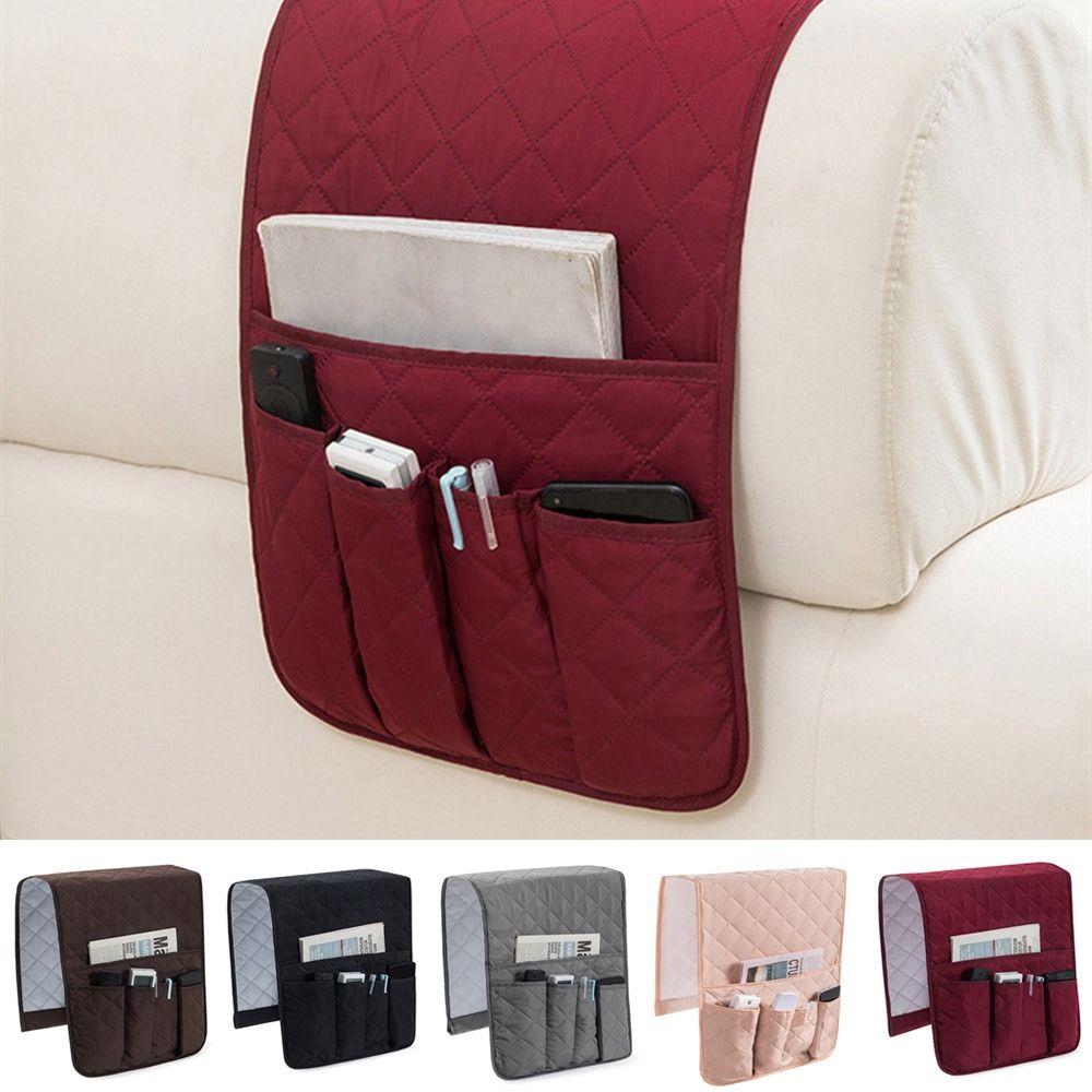 Non-Slip Sofa Armrest Organizer Space Saving Couch Armchair Hanging Storage Bag Cellphone