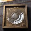 Crystal Glass Cup Coasters, Japanese Style Teaware, Thermal Insulation Teacup Tray, Small Cute Saucer, Kung Fu Tea Set Accessory