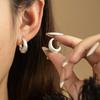 Stylish And Simple Matte Brushed Ear Buckles, Niche Design, Advanced Sense, Exquisite Earrings, Femininity, Versatile Earrings.