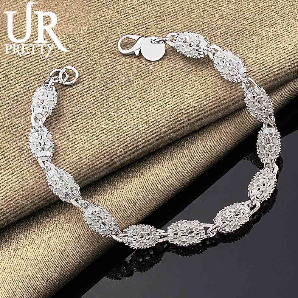 Brățară cu mărgele goale din argint 925 Bijuterii de nuntă la modă