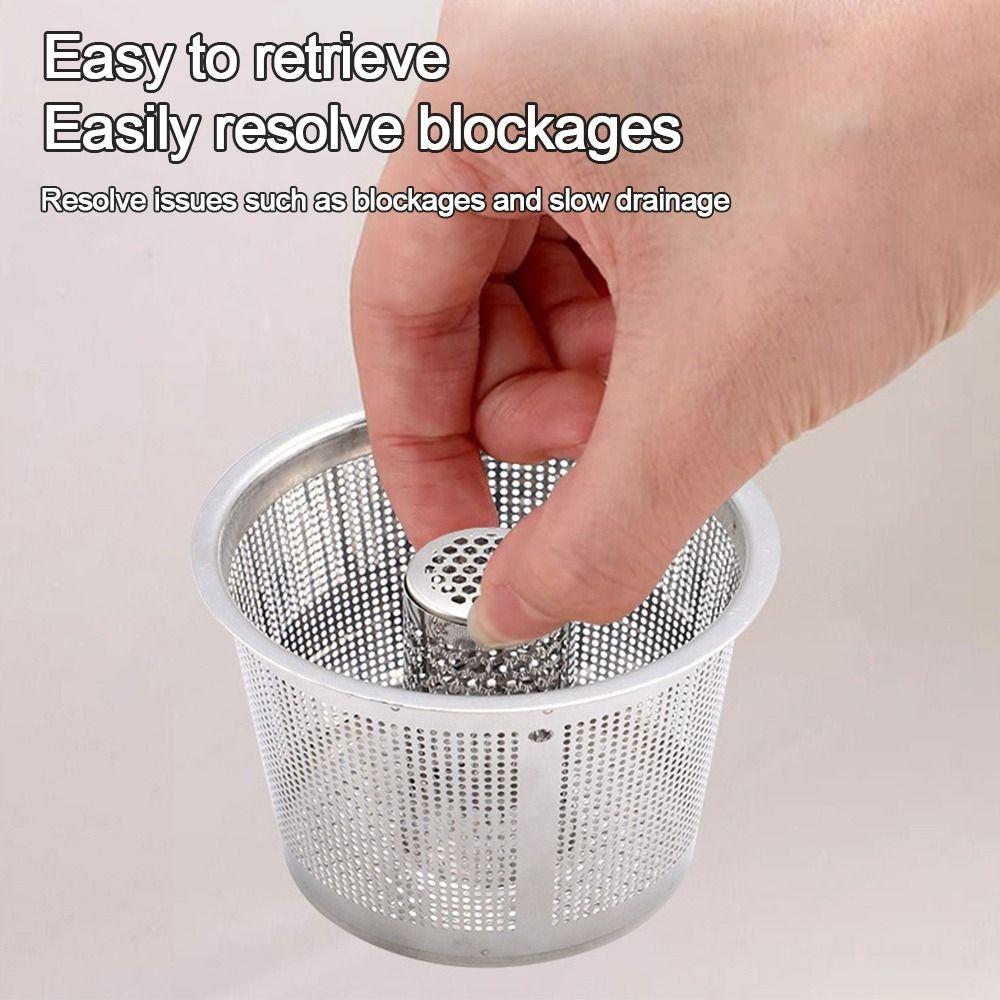 Stainless Steel Drain Stopper Mesh Round Shape Floor Waste Filter Net  Kitchen Bathroom Accessories
