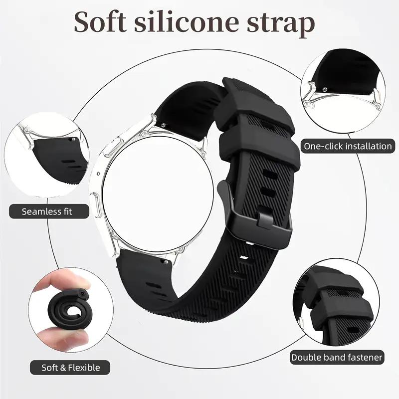 22mm For Samsung Galaxy Watch 46mm Silicone Strap Galaxy Watch 3 45mm Soft Breathable Strap Gear S3 Classic Men's Holiday Gift