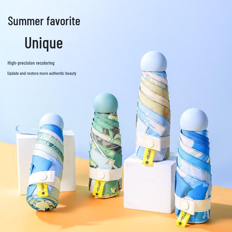 Přenosný deštník s potiskem olejomalby a UV ochranou