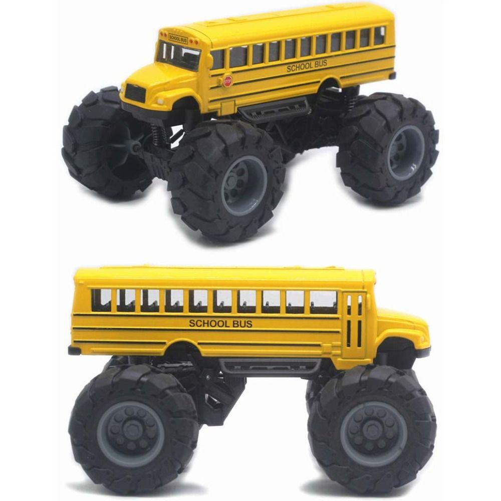 Simulation Pull Back Car Toy Die Cast Metal School Bus Vehicles Toys School Bus Model  Boys Girls