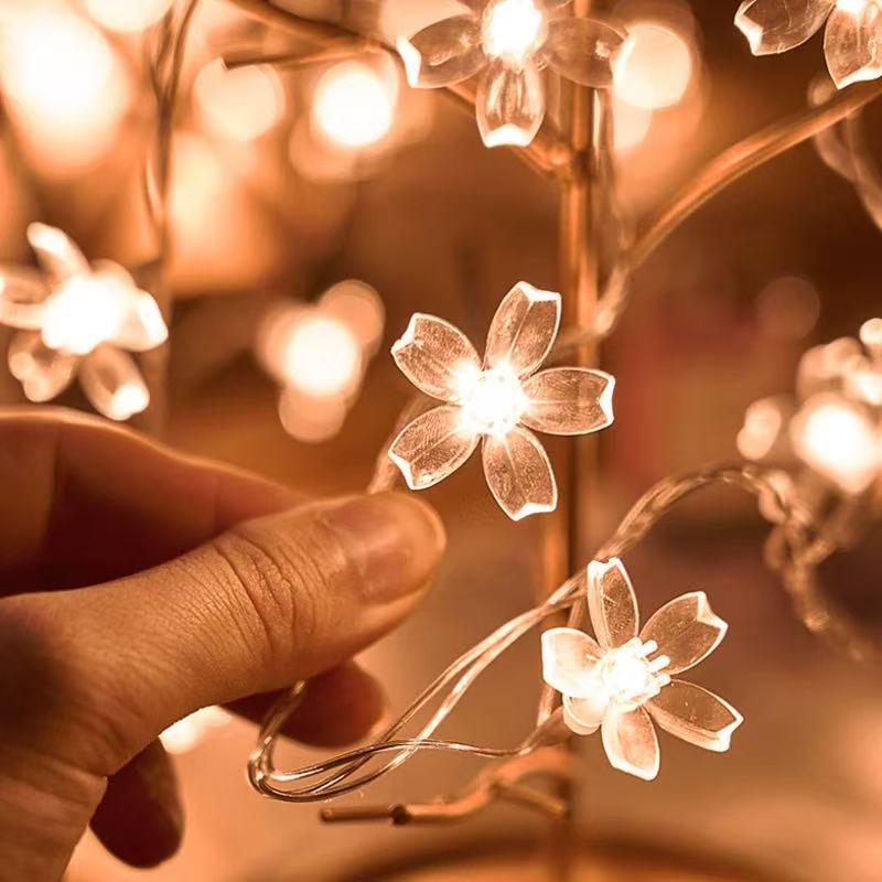 Colorful LED String Lights - Starry Sky Outdoor & Room Decoration, Atmosphere & Tent Lights with Flashing Bulbs Plug-in 3m 20 Lights