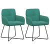 Dining Chairs 2 Pcs Velvet Turquoise 59 X 56.5 X 86 Cm