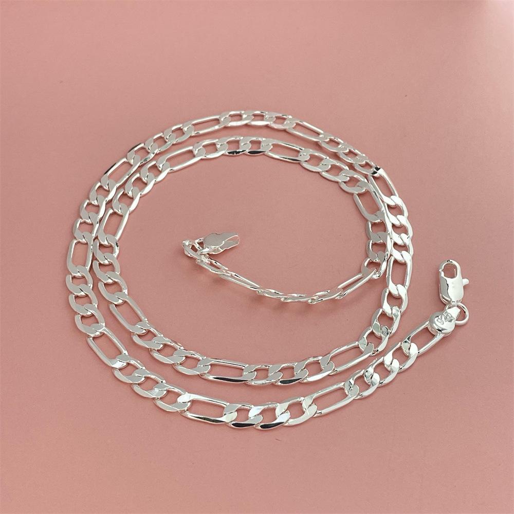 2026 European and American Jewelry Plated 925 Silver 6MM Ferrero Necklace 40-75CM 6MM*40CM