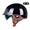 Retro Half Face Motorcycle Helmet Scooter Moped Riders Safety Headgear With Visor