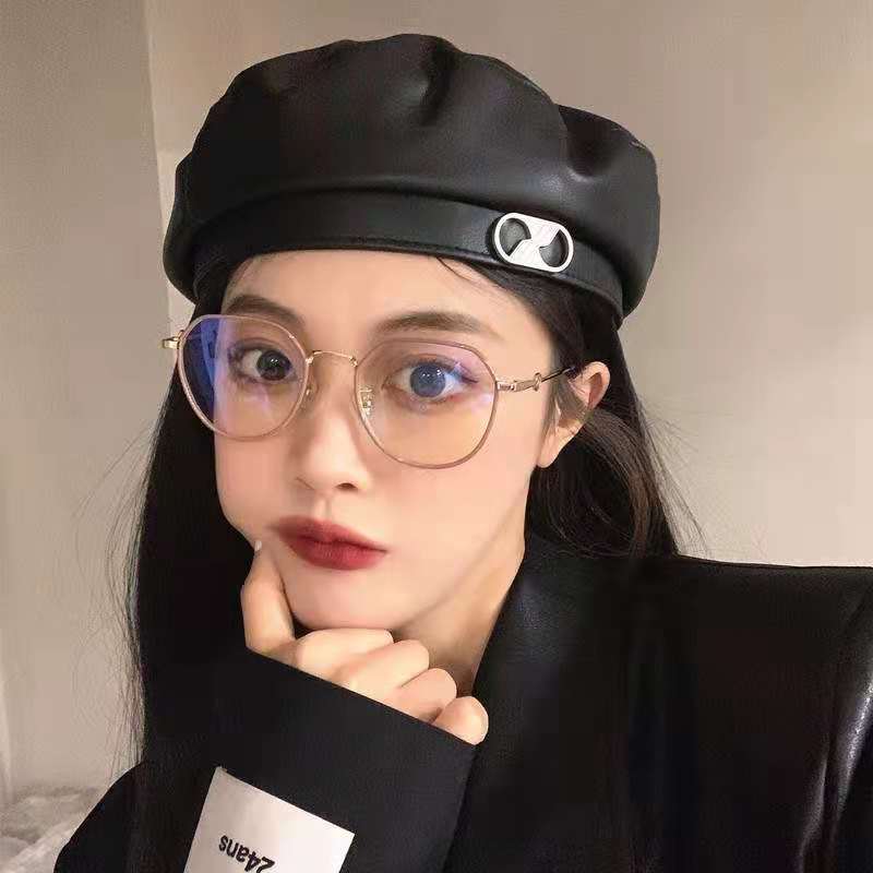 Transparent Computer Glasses alloy Frame Women Men Anti Blue Light Round Eyewear Blocking Glasses Optical Spectacle Eyeglass