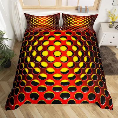 Geometric Duvet Cover Abstract Stereoscopic Dense Hole Pattern Comforter Cover Modern Geometry Twin Full Queen King Bedding Set