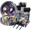 6-piece Set 66P Nightmare Before Christmas Decoration Party Supplies Gift Bag Kids Disposable Tableware Tablecloth Plates Cups N