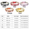 Cute Leather Reflective Dog Collar Adjustable Metal Buckle Dog Footprint Collar Soft Decorative Dog Necklace Outdoor Activities