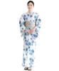 SOUBIEN Floro Yukata Set Free Summer Chrysanthemum Calm X Light Women's Two-Piece (Yukata/Half-Width Obi), Size, Gray, Ykt10280-obh01583