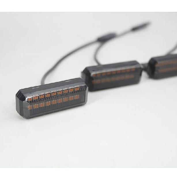 Car Mid-net Lamp For Subaru Crosstrek/ WRX /XV/ Outback 4LED Flash Mid-Net Clip Daytime Amber Running Warning Light