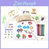 Montessori Inspired Art Supplies 20 Wooden Drawing Templates For Kids To Explore Colors Shapes And Patterns Chars)