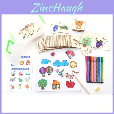 Montessori Inspired Art Supplies 20 Wooden Drawing Templates For Kids To Explore Colors Shapes And Patterns Chars)