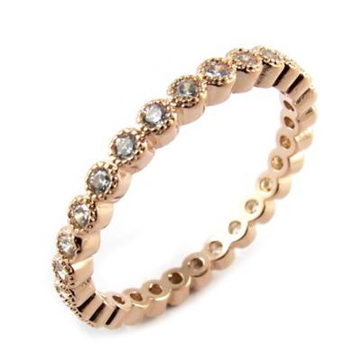 Gold Plated Wedding Ring 'Pour La Vie' White Rose Gold - 2 Mm
