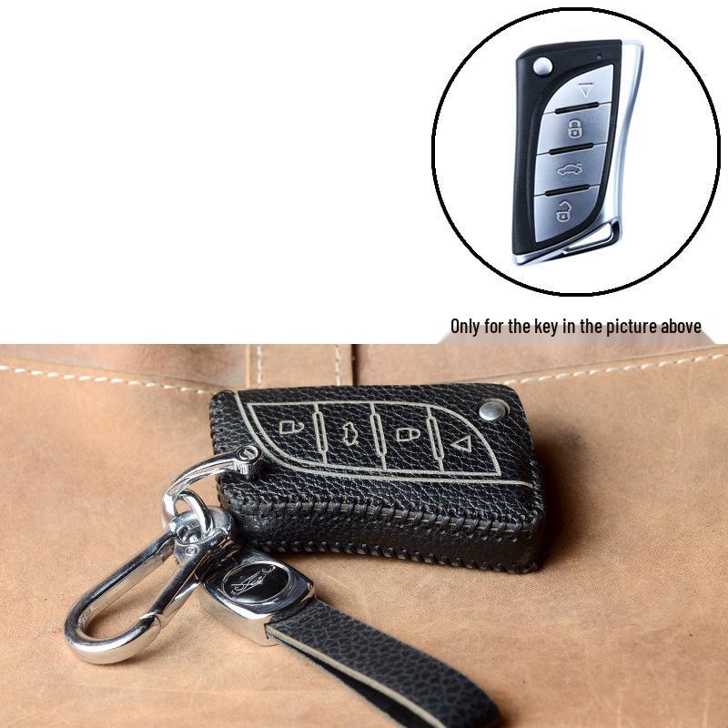 Real Leather Case for Modified Folding Keys: Compatible with Xiongbing Kia, Honda, Toyota, Iron General Remotes