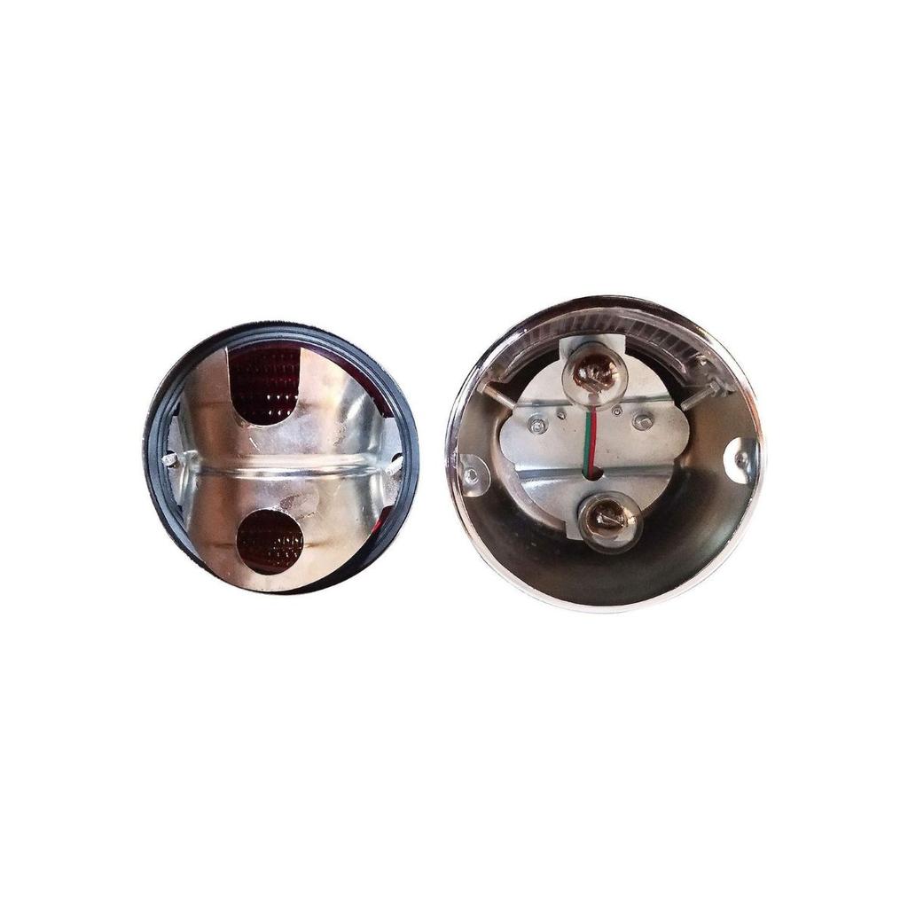 Apsmotiv Baklykta 12V Vit Kaross Dubbellampa Baklykta Röd Lins Vit Ring Universell för Ford Modell A Hot Street Rat Rod Klassiska Custombilar Lastbilar