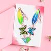 1 Set Diamond Painting Bookmark Bright Color Feather Butterfly Shape Elegant Page Markings