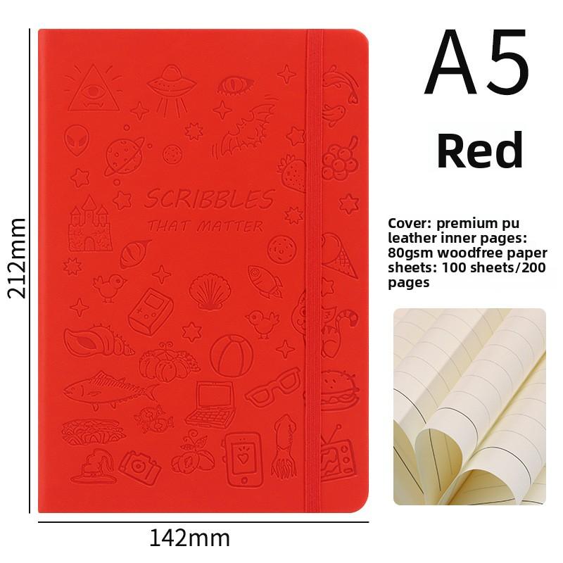 A6 Cute Handbook Diary Student Notebook Custom Cartoon Stamp Book Strap Notepad