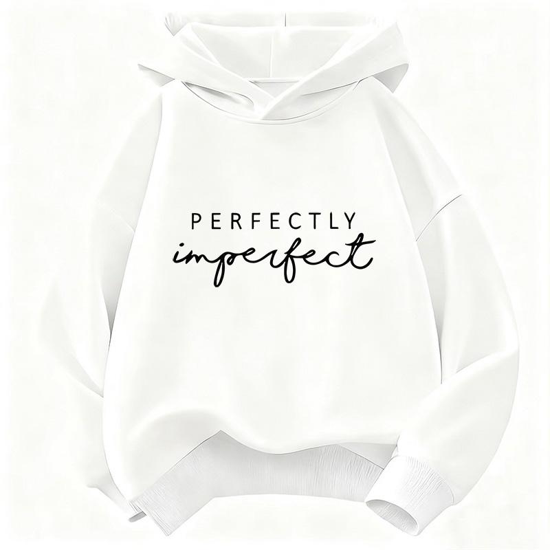 Perfekt unvollkommen Buchdruck Hoodie Y2k Kinder Sweatshirt Kapuzenpullover Lässige Hoodies für Jungen Mädchen Kleidung