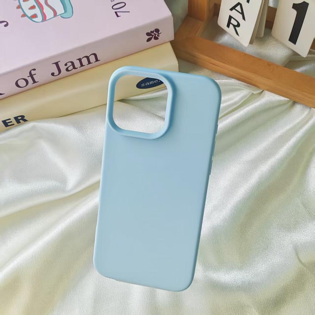 Large Hole Candy Solid Color Glutinous Rice Phone Case Compatible with Apple 17/16 Pro Max Phone Protective Cover Material Full Coverage