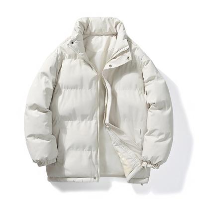 Samt-Baumwolljacke für Herren im Herbst und Winter Warme Baumwolljacke mit Stehkragen für Herren