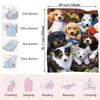Weiche & Warme Sandfarbene Hundeprint-Kuscheldecke - Perfekt für Sofa, Bett, Büro-Nickerchen & Outdoor-Abenteuer - Ideales Geschenk für Halloween,