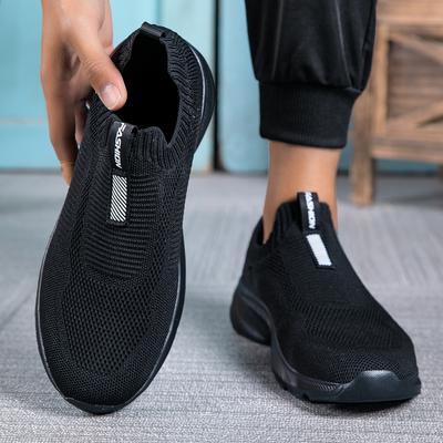 Sneaker Herren Schuhe Mokassins Mesh Atmungsaktiv Neue Freizeitschuhe Leicht Outdoor Wandern Tenis Schuhe Zapatillas Hombre Schwarz Größe 39-45