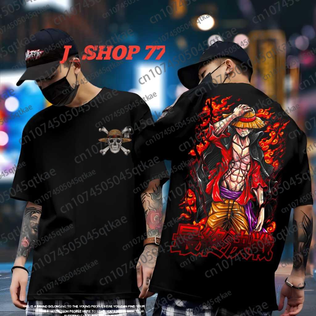 Joint Short-sleeved T-shirt Gear5 Night Pure Cotton Men's and Women's Oversize Fashion Bandai Cosplay Tshirt