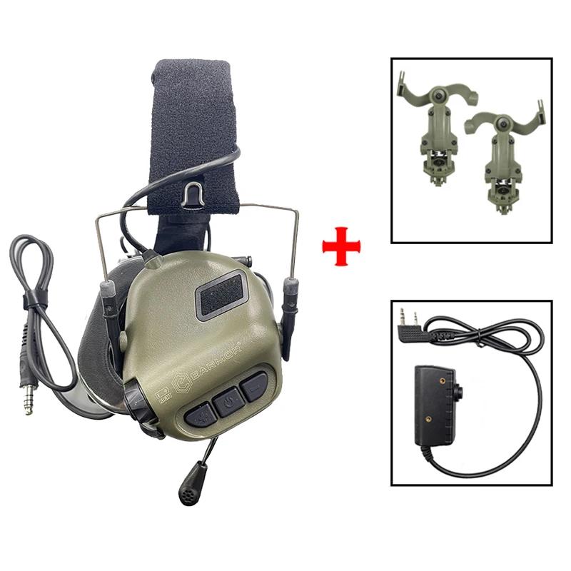 EARMOR M32 MOD4 Schießen Ohrenschützer Taktische Noise Reduction Headset mit Helm ARC Schienen Adapter mit Kenwood PTT adapter Neue