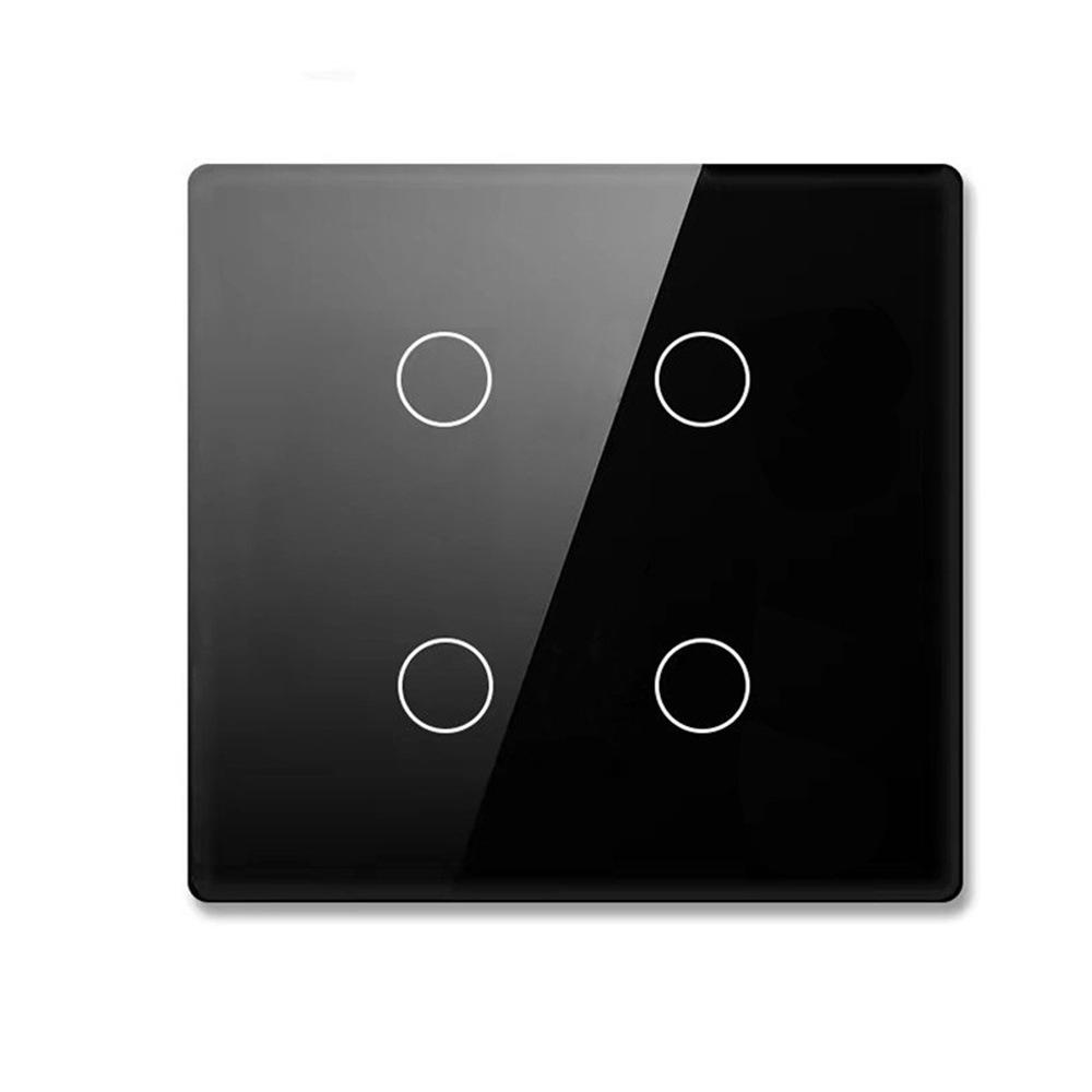 Panel de interruptor táctil Bluetooth Wifi RF433 estándar europeo para control temporizado, no requiere cable neutro.