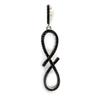 Les Trésors De Lily [L6688] - Black 'Sissi' Silver Pendant (infinity)