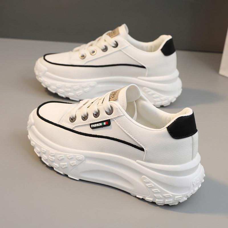 

Платформа женские новые весенние универсальные спортивные повседневные туфли, белые туфли, легкие студенческие кроссовки для бега 35 белый