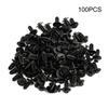 100 X New Black Plastic Rivets Fasteners 8mm Dia Hole For Car Auto Bumper Fender