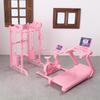 Mini Fitness Equipment Dollhouse Simulation Gym Treadmill Dumbbell Weight Lifting Machine Model Decor 1/12 Doll House Accessory